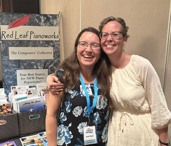 Joyce with composer Janet Gieck at a CFMTA Conference in Edmonton - July 2023